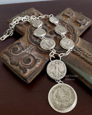 OLD COIN JEWELRY Mercury Dime Bead Necklace | Arizona