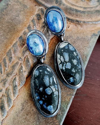  Schaef Designs Que Sera Kyanite post earrings | Arizona 