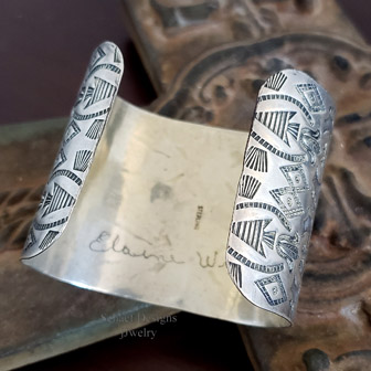 Native American Thunderbird Symbol Sterling Silver Cuff Bracelet | Arizona 