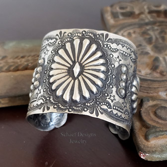 Vince Platero Med Concho Sterling Silver Cuff Bracelet | Arizona